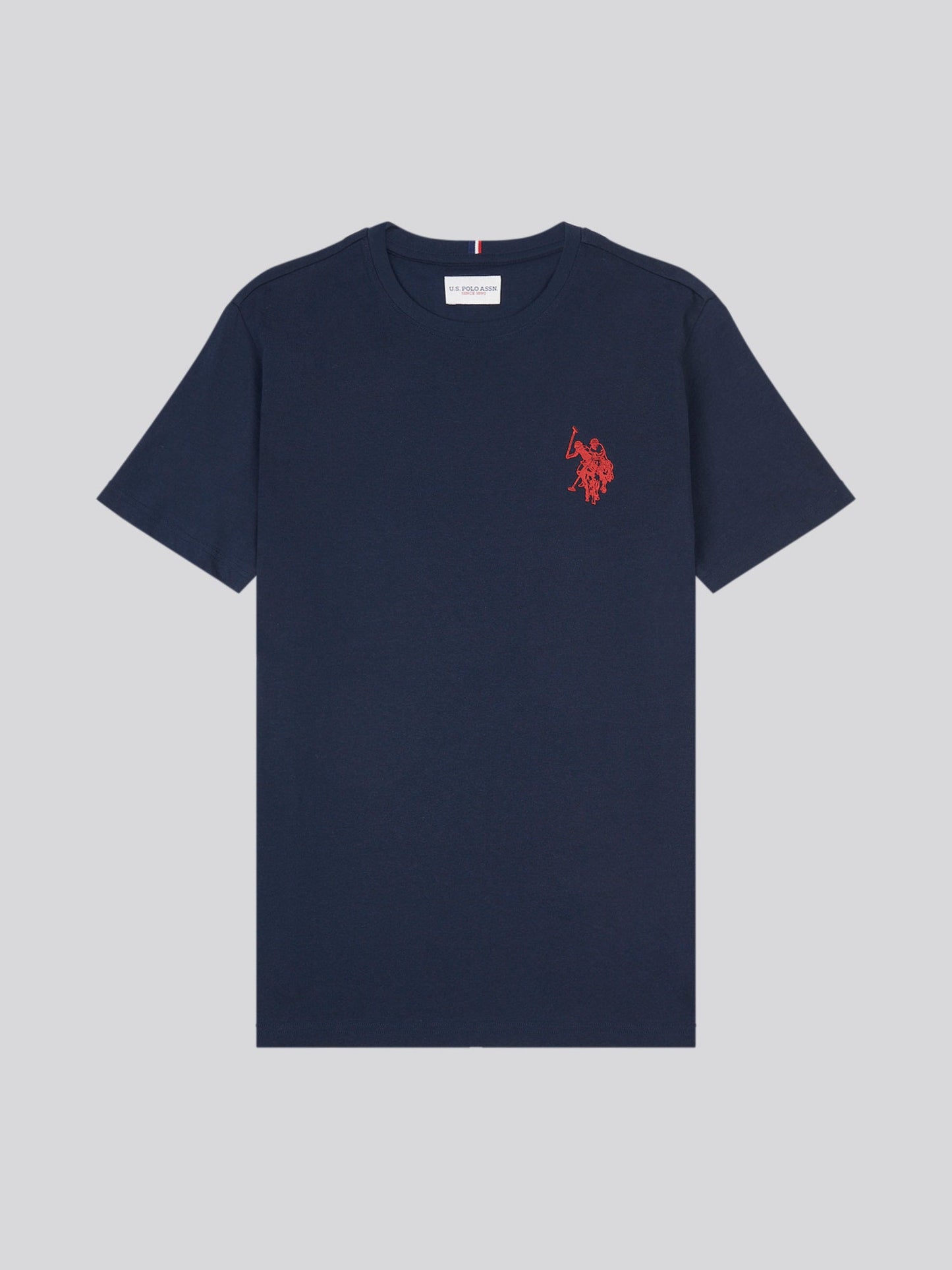 Mens Large Double Horsemen T-Shirt in Dark Sapphire Navy / Haute Red DHM
