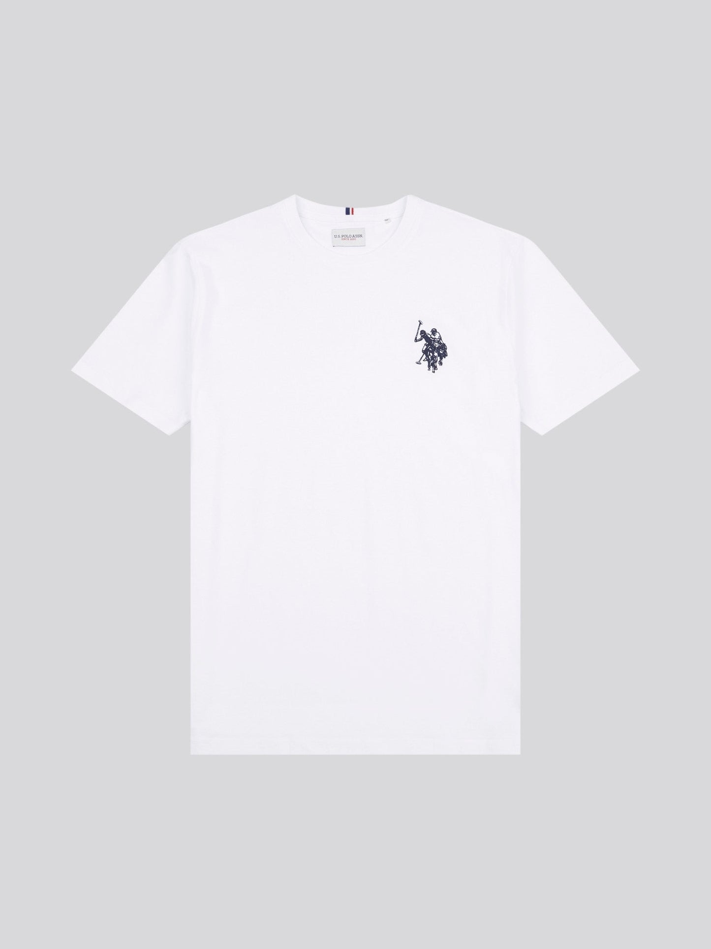 Mens Large Double Horsemen T-Shirt in White / Dark Sapphire Navy DHM