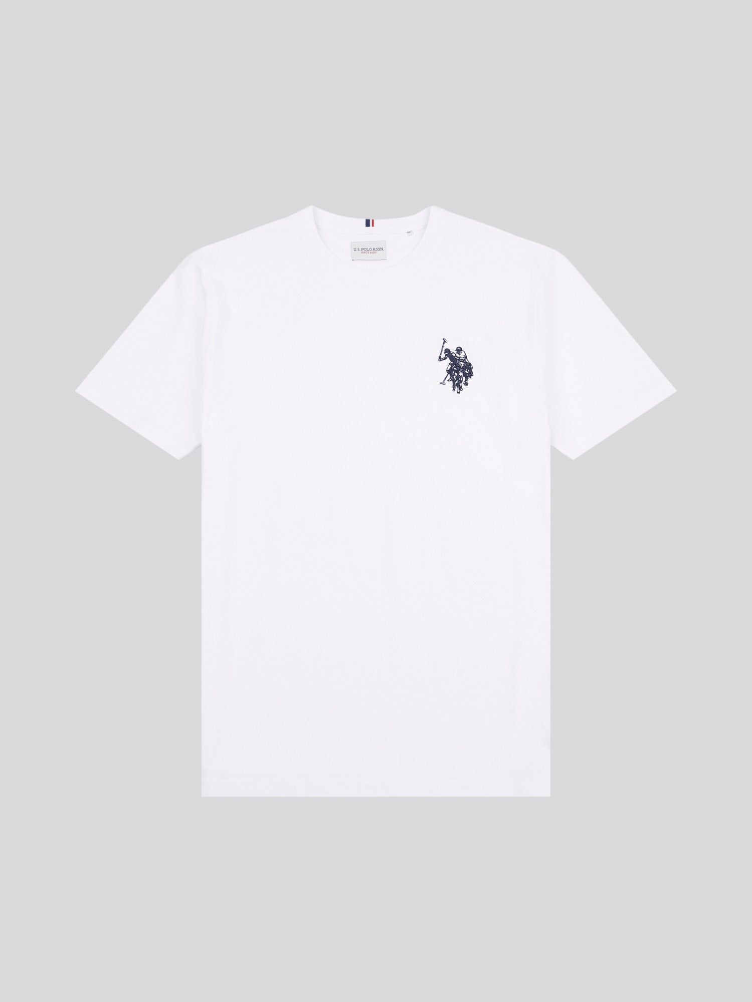 Mens Large Double Horsemen T-Shirt in White / Dark Sapphire Navy DHM