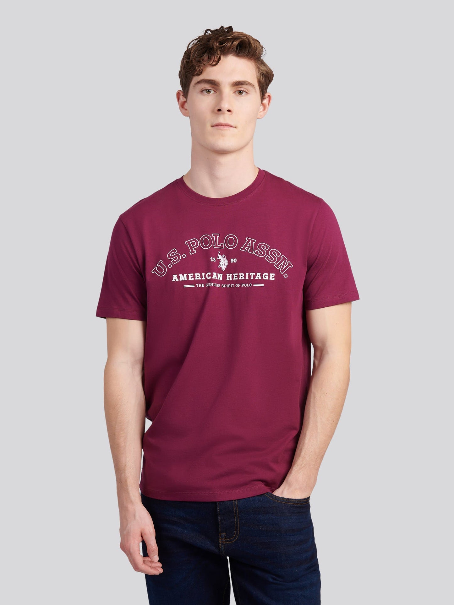 Mens Heritage Graphic T-Shirt in Grape Wine
