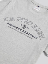 Mens Heritage Graphic T-Shirt in Mid Grey Marl