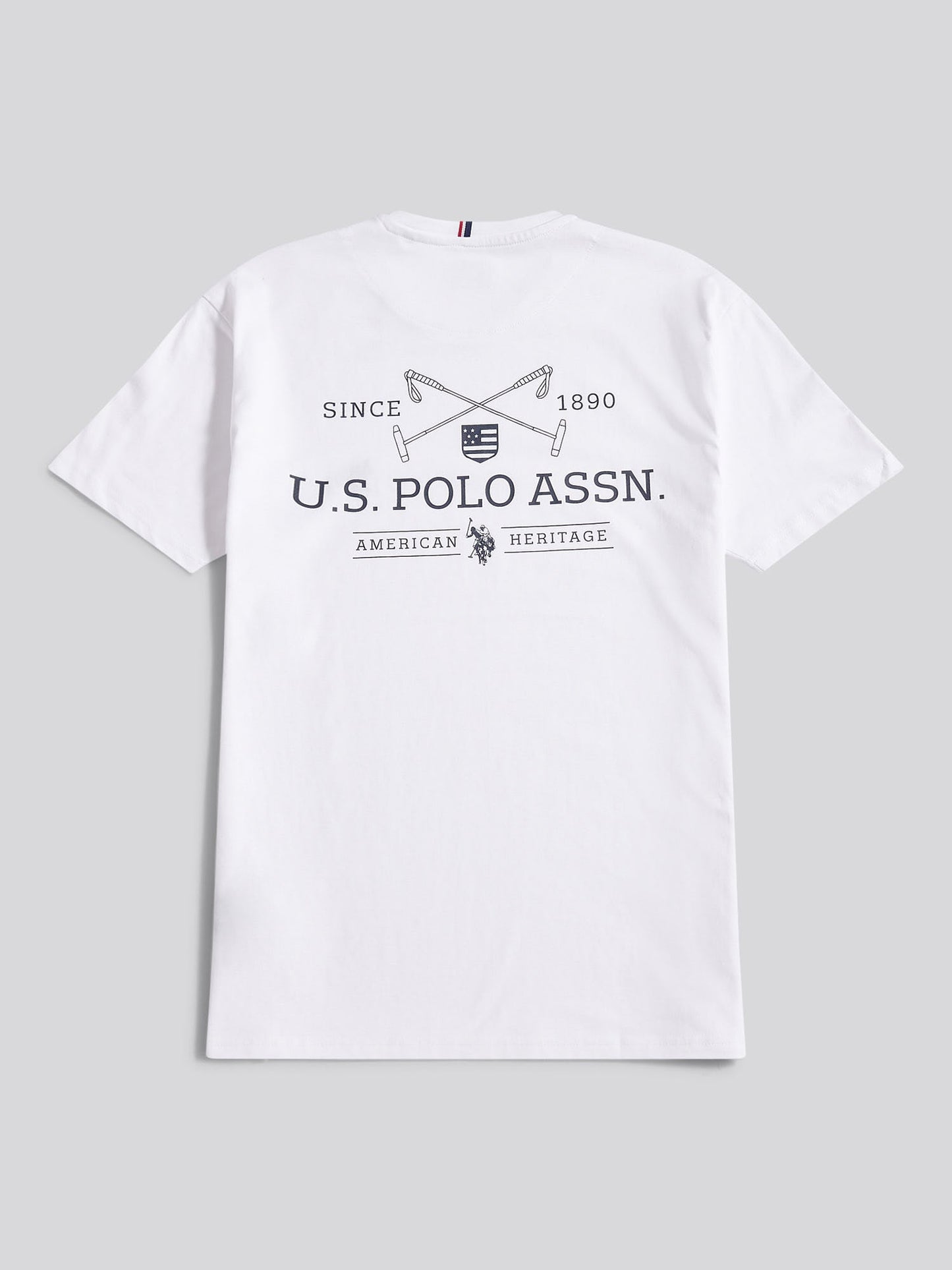 Mens USPA Back Graphic T-Shirt in Bright White