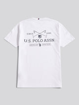 Mens USPA Back Graphic T-Shirt in Bright White