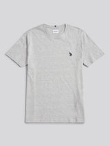 Mens USPA Back Graphic T-Shirt in Mid Grey Marl