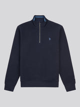 Mens French Rib 1/4 Funnel in Dark Sapphire Navy / Moonlight Blue DHM
