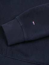 Mens French Rib 1/4 Funnel in Dark Sapphire Navy / Moonlight Blue DHM