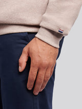 Mens French Rib 1/4 Funnel in Atmosphere Marl