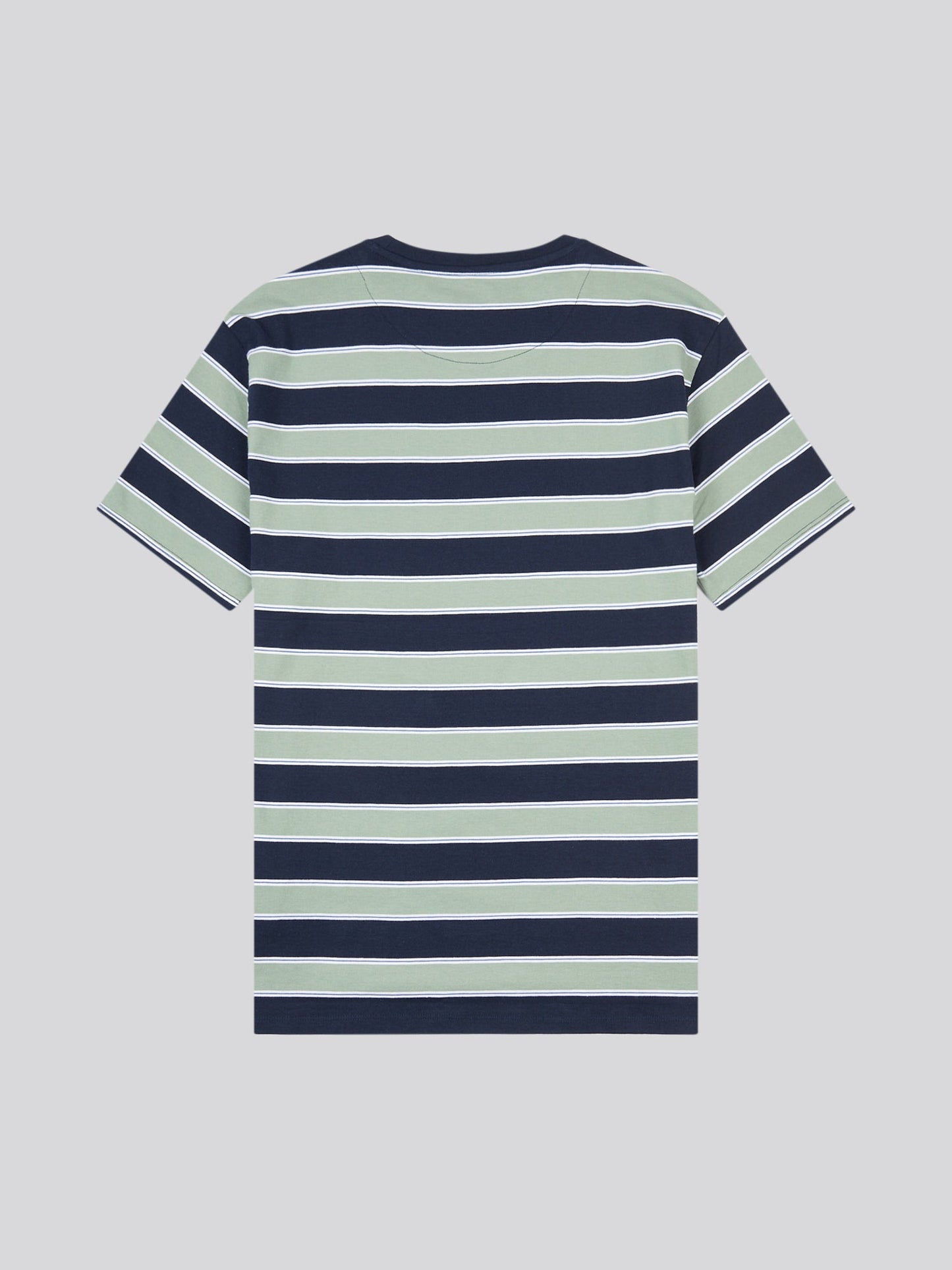 Mens Stripe Double Horsemen T-Shirt in Dark Sapphire Navy