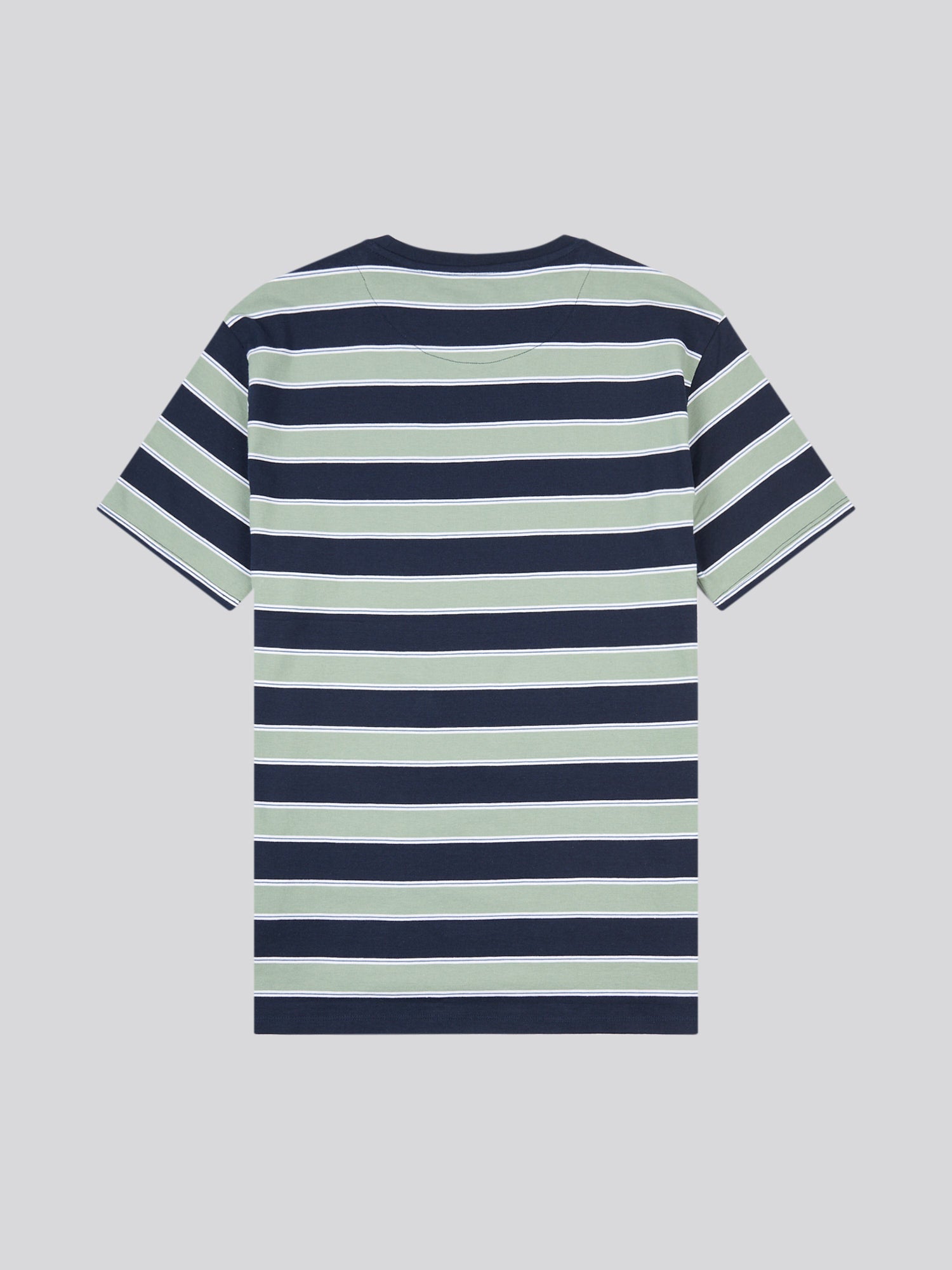 Mens Stripe Double Horsemen T-Shirt in Dark Sapphire Navy