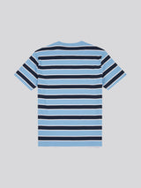 Mens Stripe Double Horsemen T-Shirt in Allure