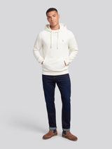 Mens Double Horsemen Loopback Hoodie Whisper White