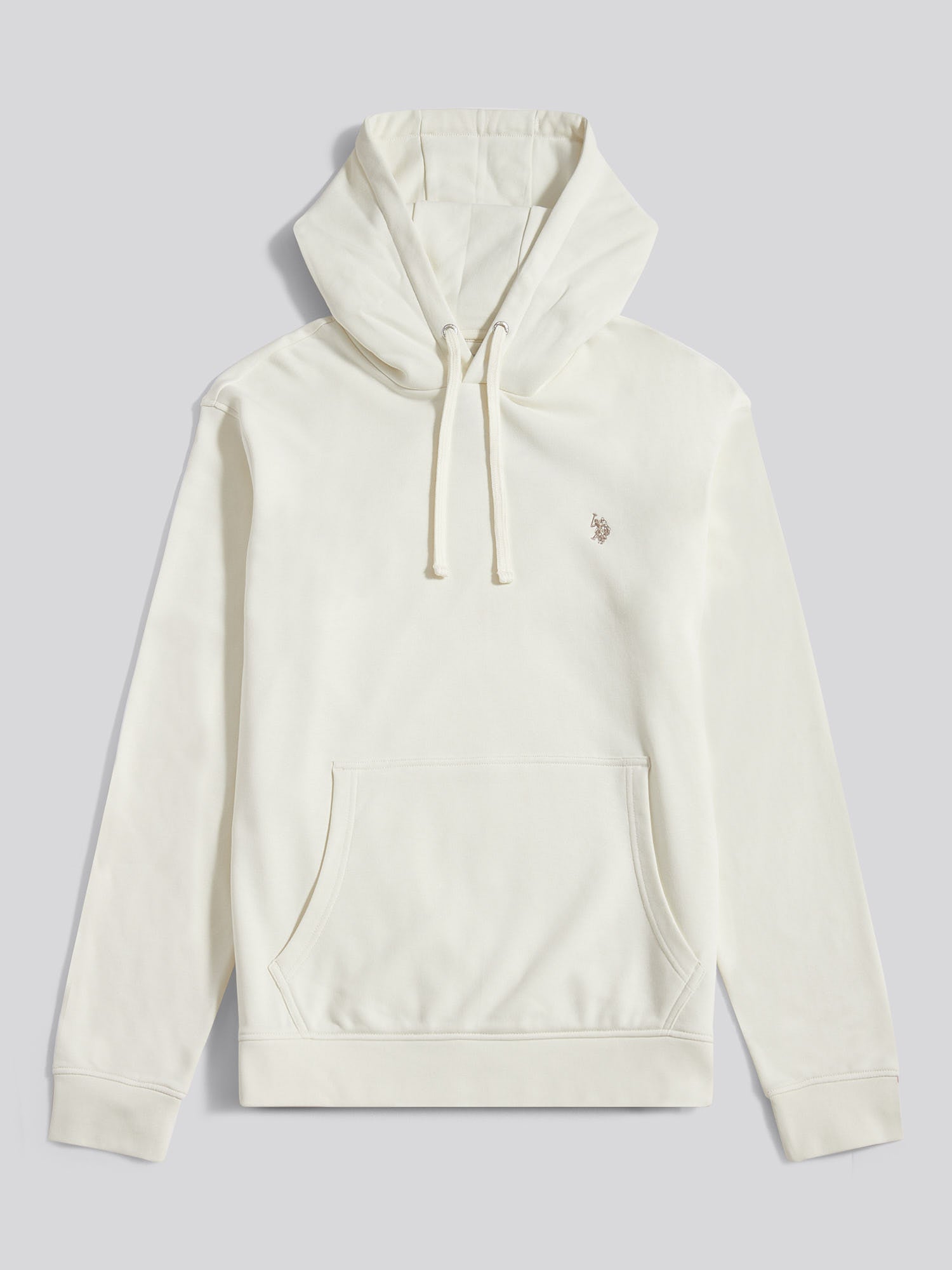 Mens Double Horsemen Loopback Hoodie Whisper White