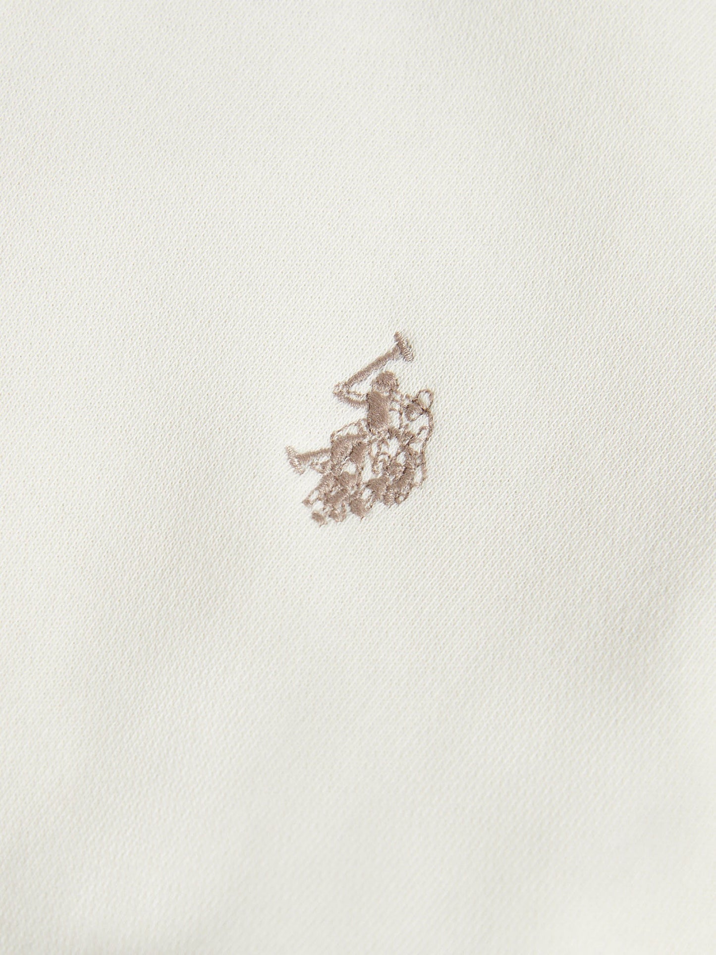 Mens Double Horsemen Loopback Hoodie Whisper White