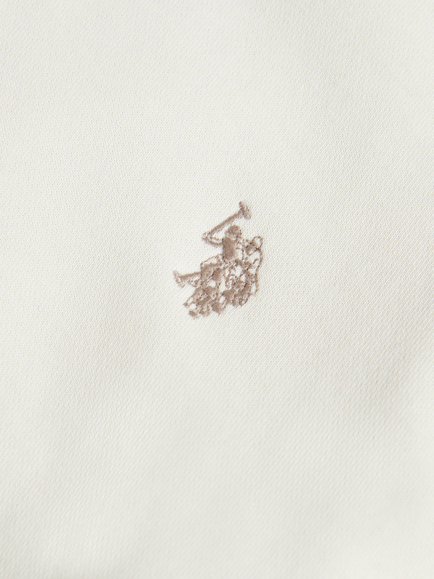 Mens Double Horsemen Loopback Hoodie Whisper White