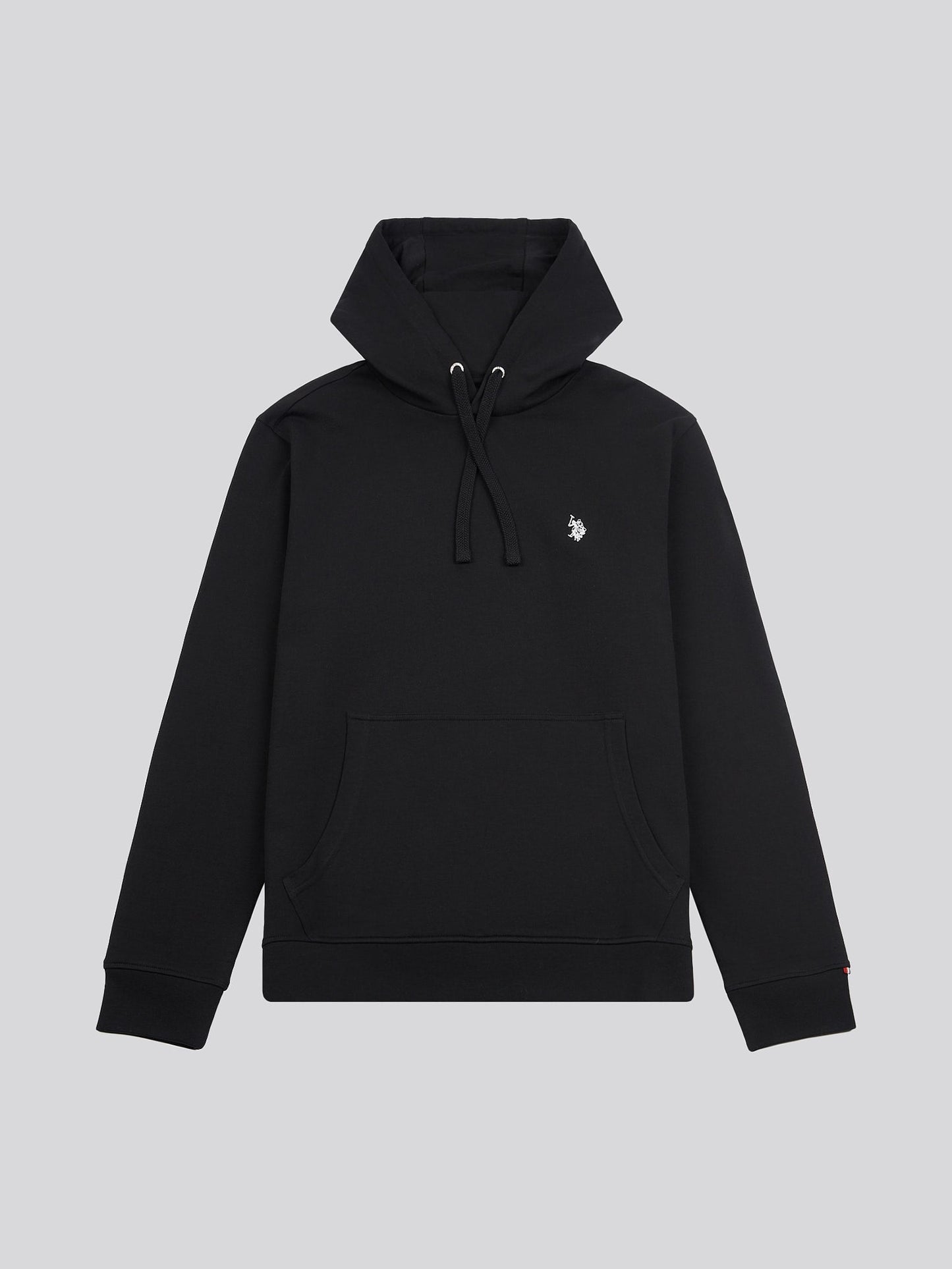 Mens Double Horsemen Loopback Hoodie Black Bright White DHM