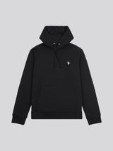 Mens Double Horsemen Loopback Hoodie Black Bright White DHM