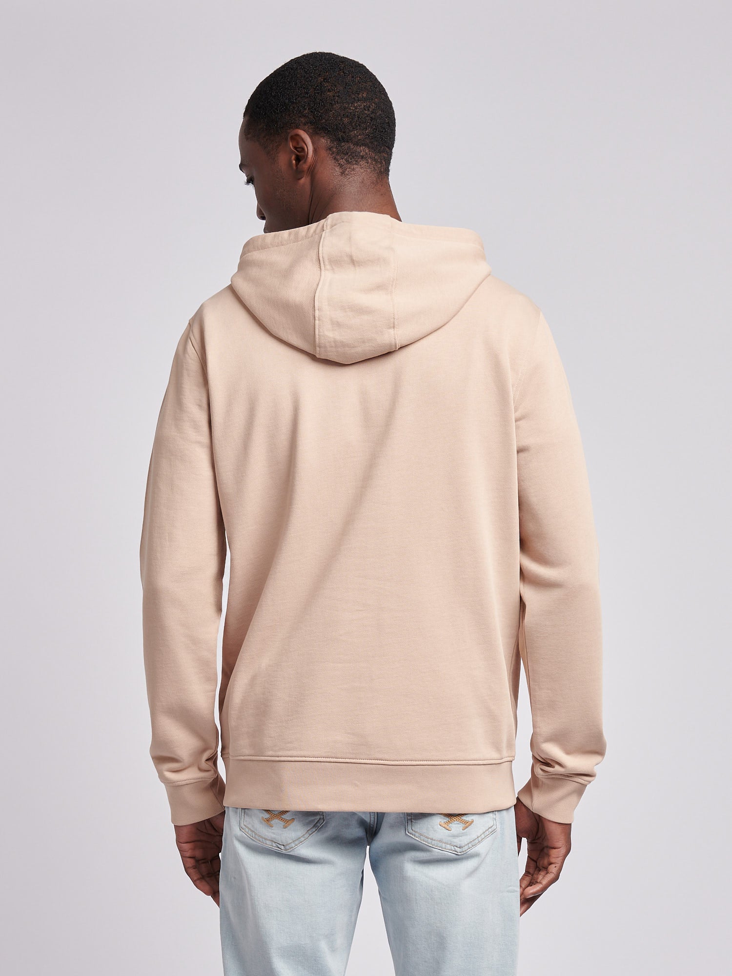 Mens Double Horsemen Loopback Hoodie Doeskin