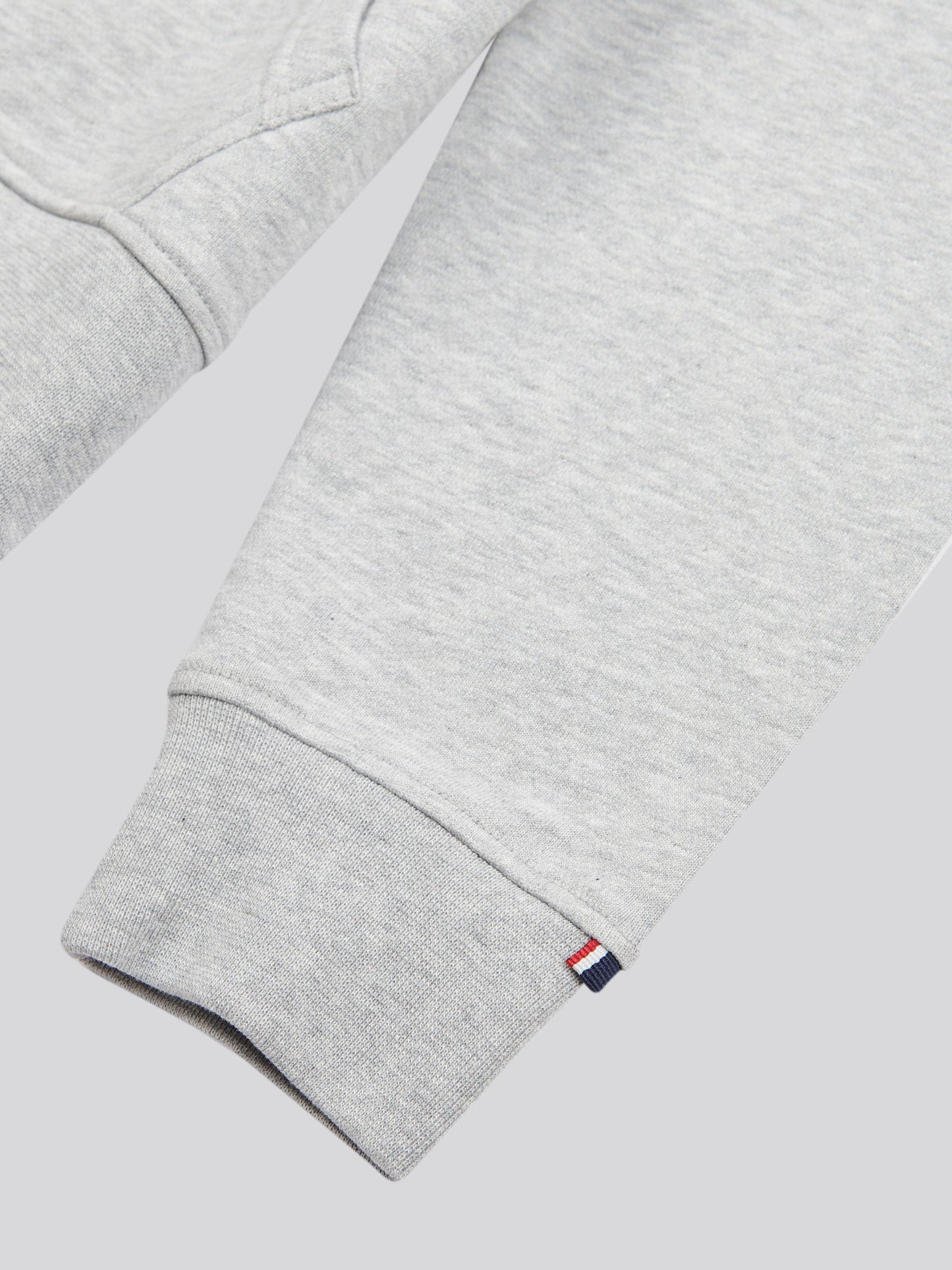 Mens Double Horsemen Loopback Hoodie Mid Grey Marl
