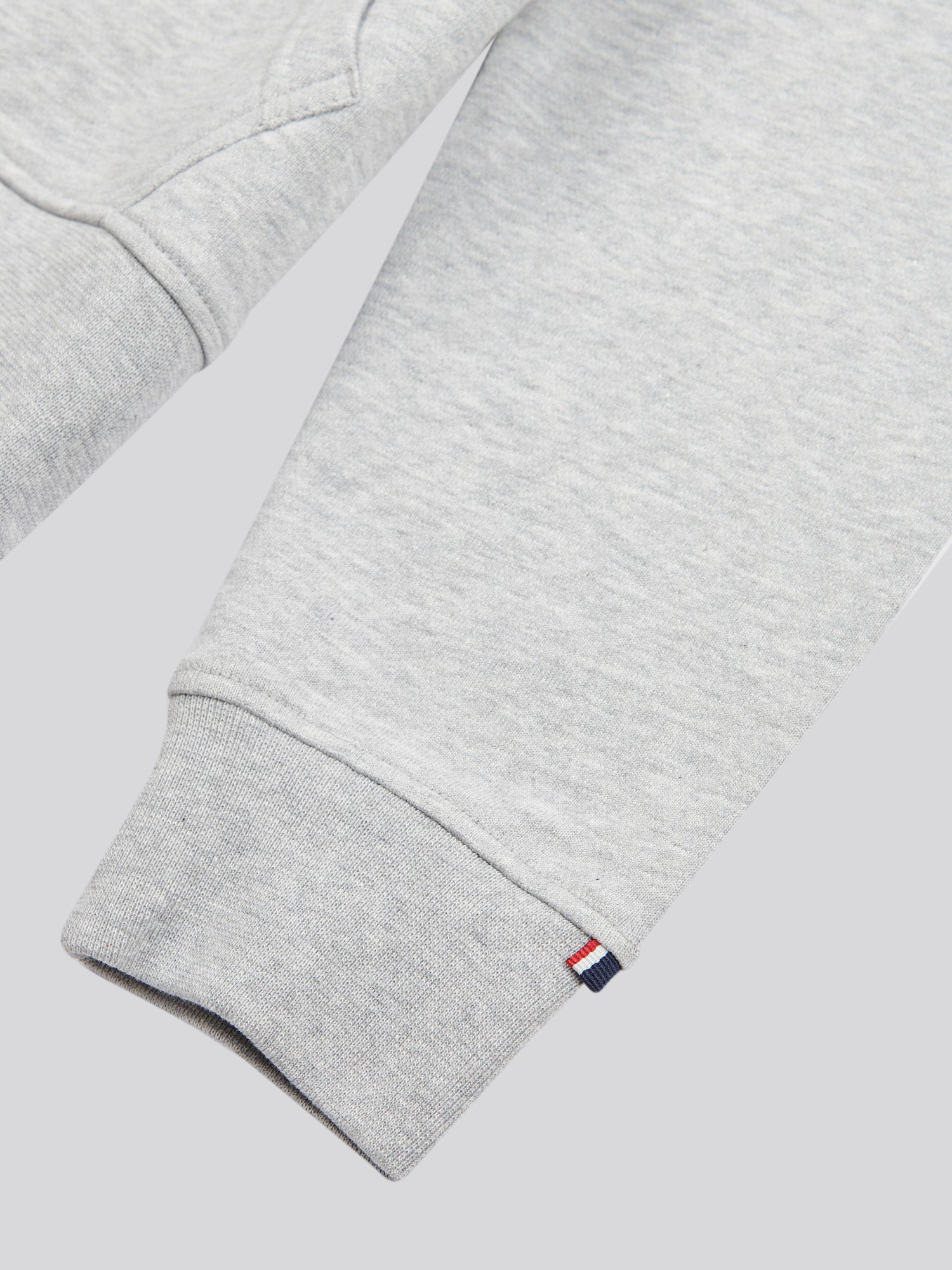Mens Double Horsemen Loopback Hoodie Mid Grey Marl
