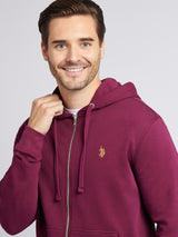 Mens Double Horsemen Loopback Zip Hoodie Grape Wine