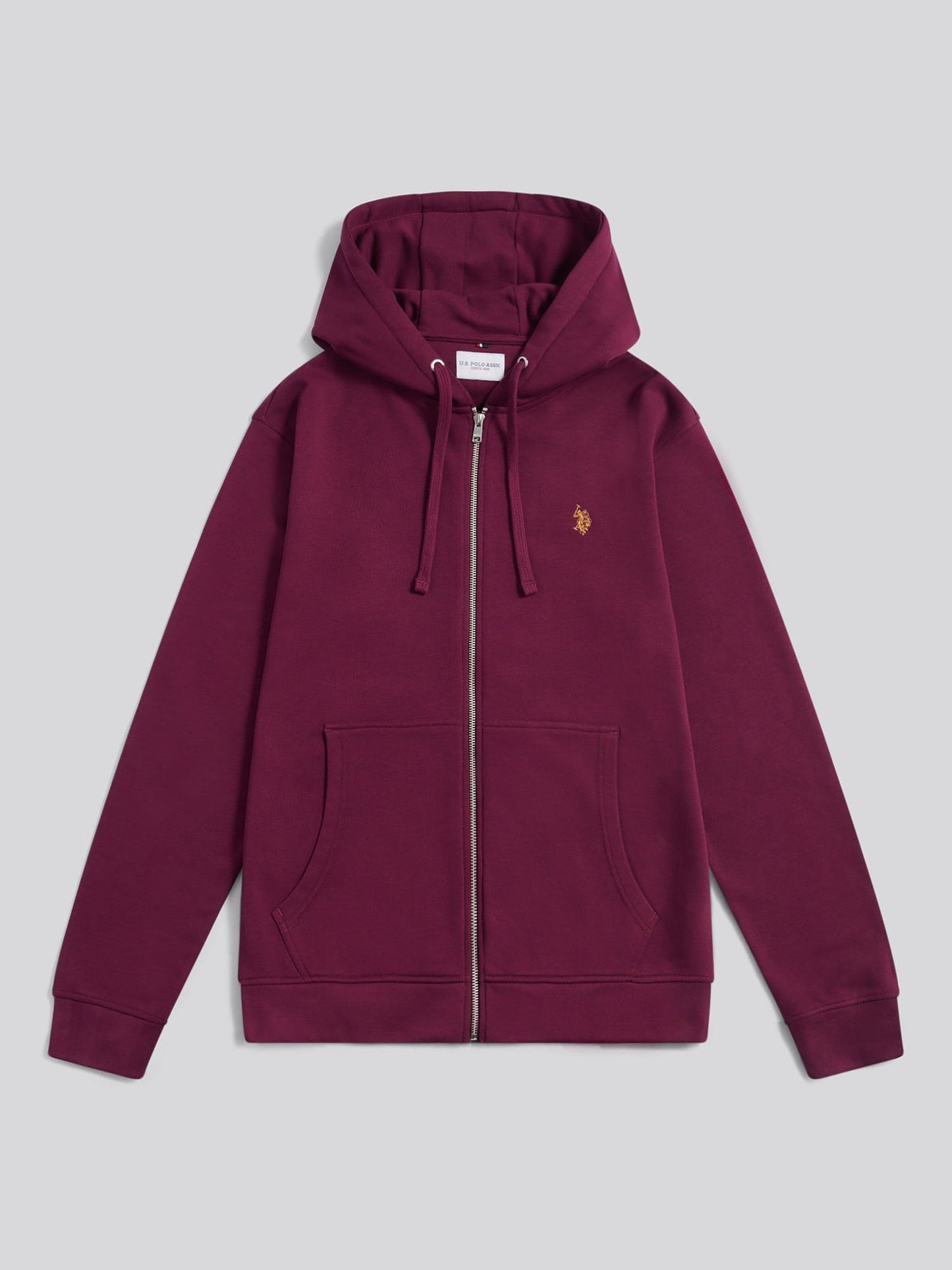 Mens Double Horsemen Loopback Zip Hoodie Grape Wine