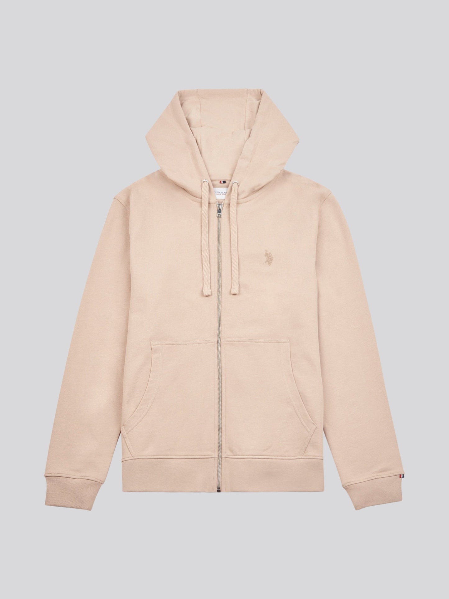 Mens Double Horsemen Loopback Zip Hoodie Doeskin