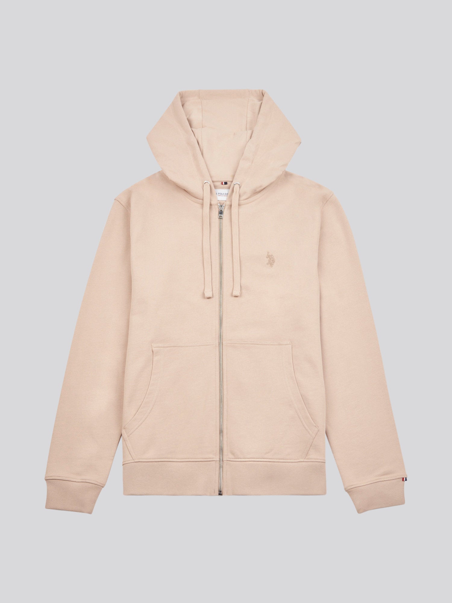 Mens Double Horsemen Loopback Zip Hoodie Doeskin