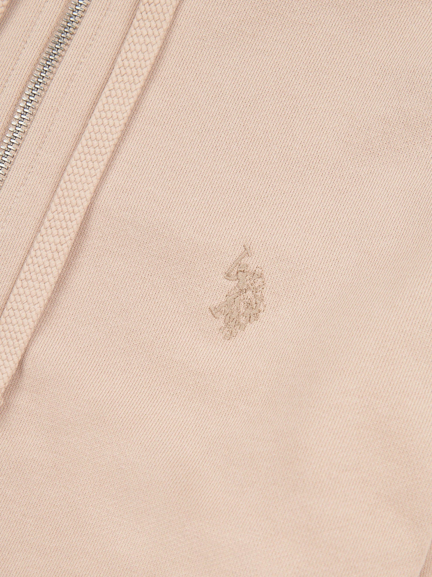Mens Double Horsemen Loopback Zip Hoodie Doeskin