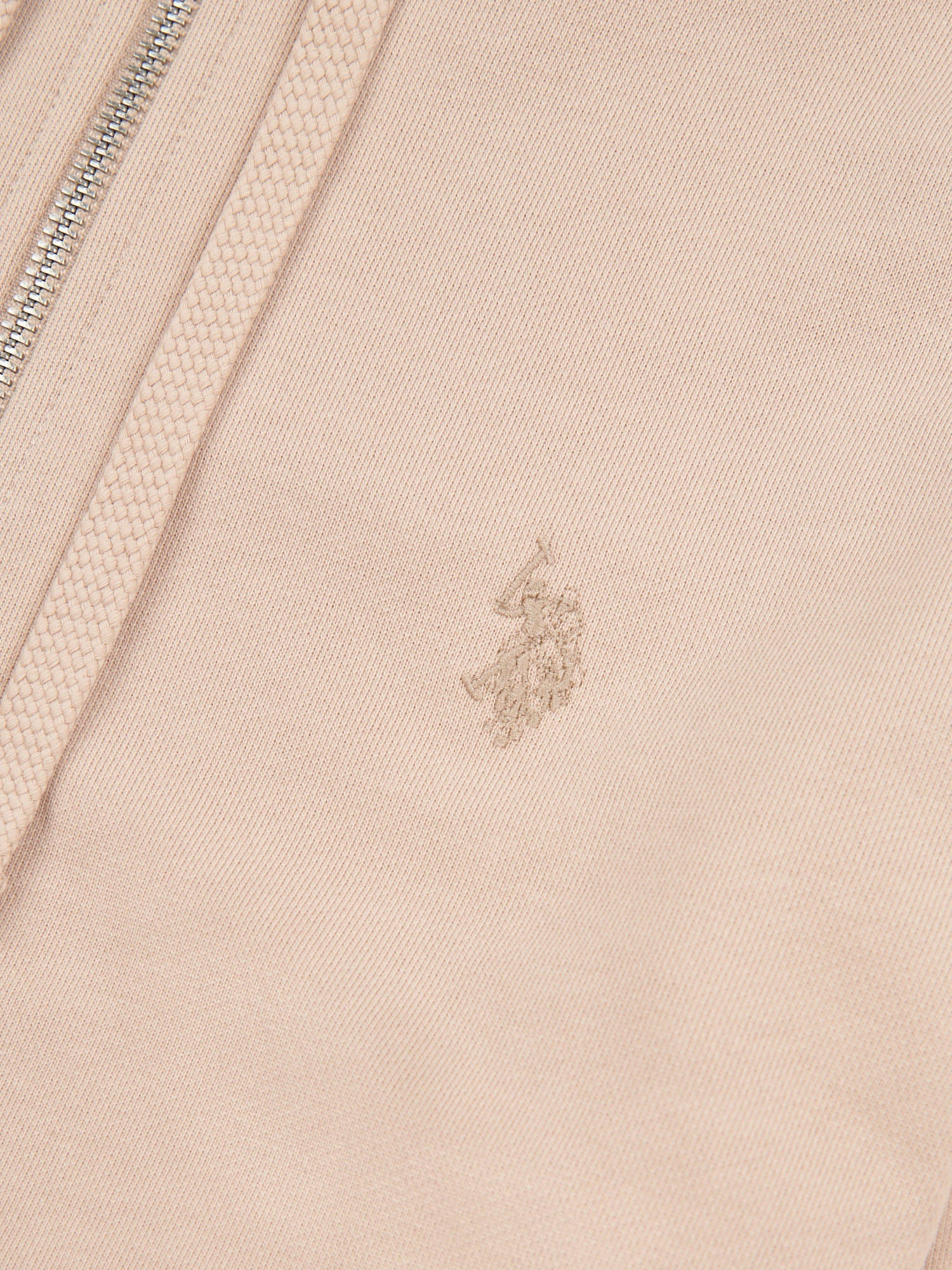 Mens Double Horsemen Loopback Zip Hoodie Doeskin