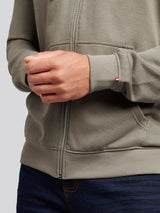 Mens Double Horsemen Loopback Zip Hoodie Mulled Basil