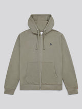 Mens Double Horsemen Loopback Zip Hoodie Mulled Basil
