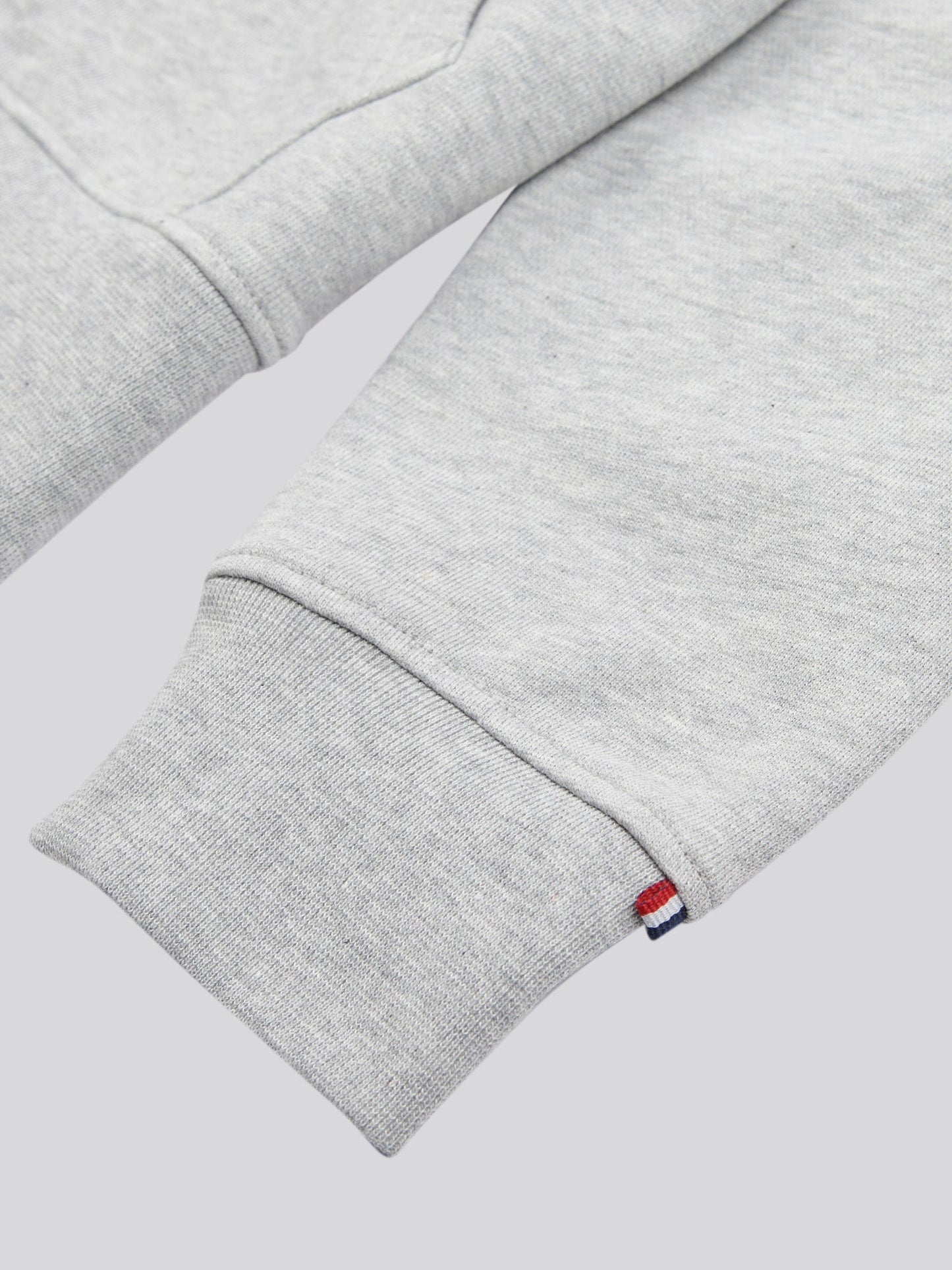 Mens Double Horsemen Loopback Zip Hoodie Mid Grey Marl