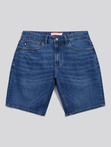 Mens Classic 5 Pocket Denim Shorts Dark Wash