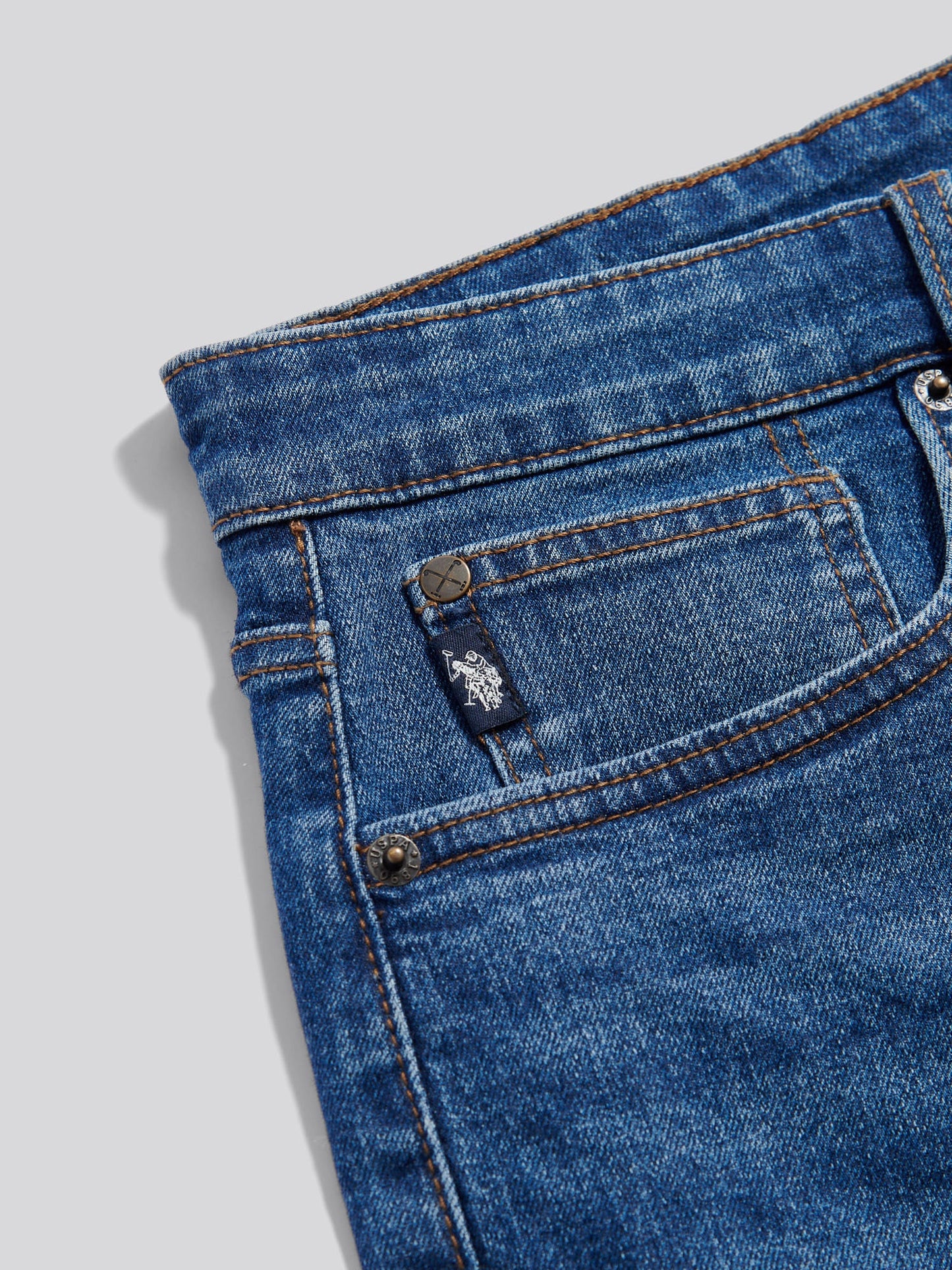 Mens Classic 5 Pocket Denim Shorts Dark Wash