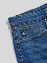 Mens Classic 5 Pocket Denim Shorts Dark Wash