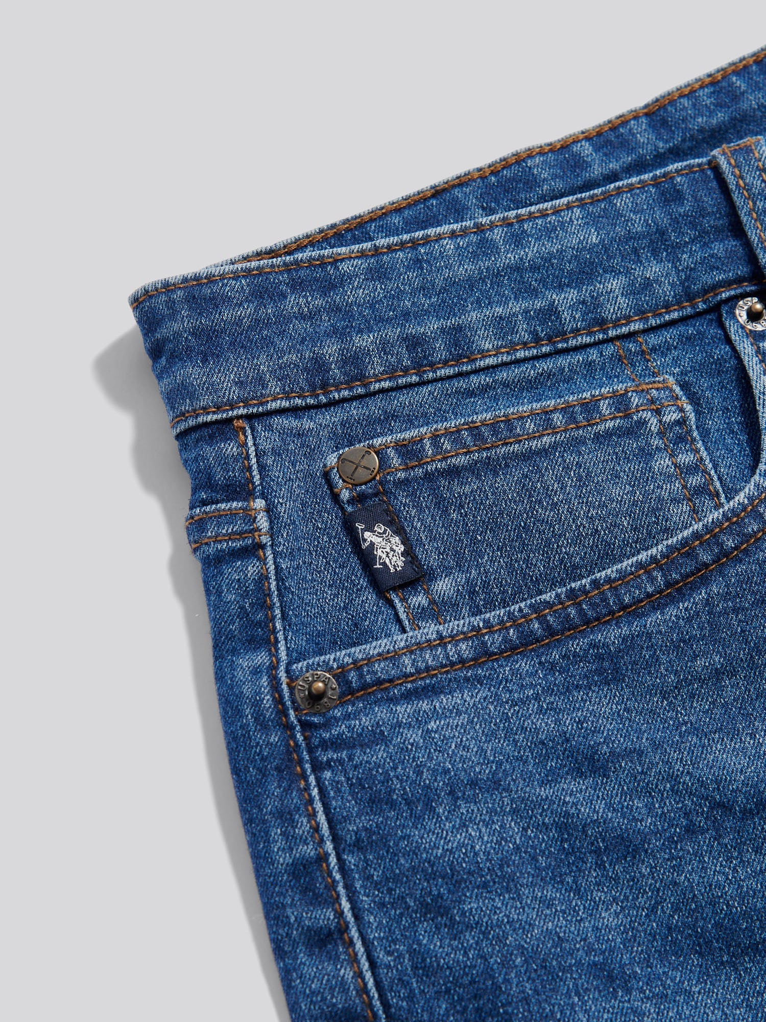 Mens Classic 5 Pocket Denim Shorts Dark Wash
