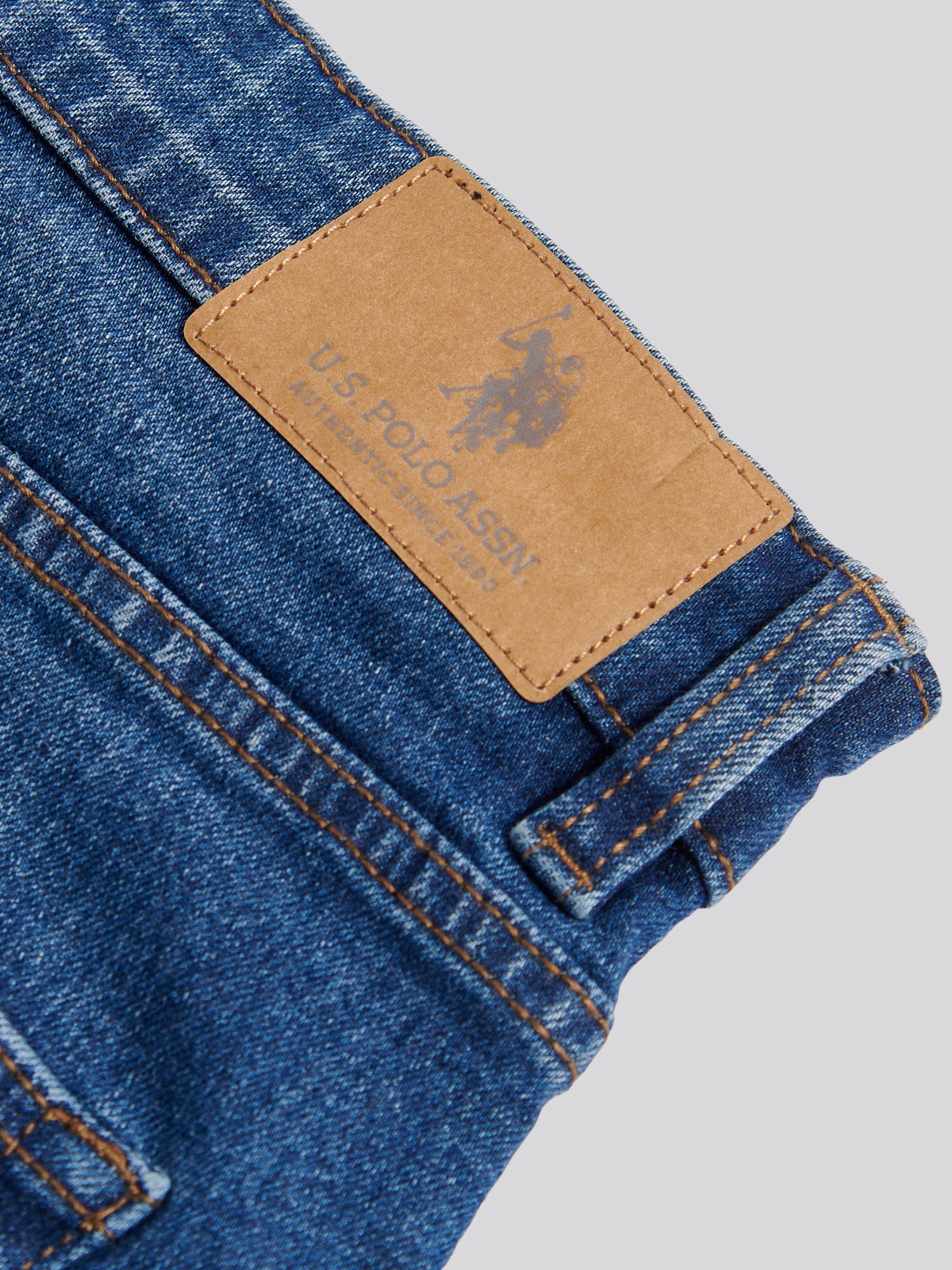 Mens Classic 5 Pocket Denim Shorts Dark Wash