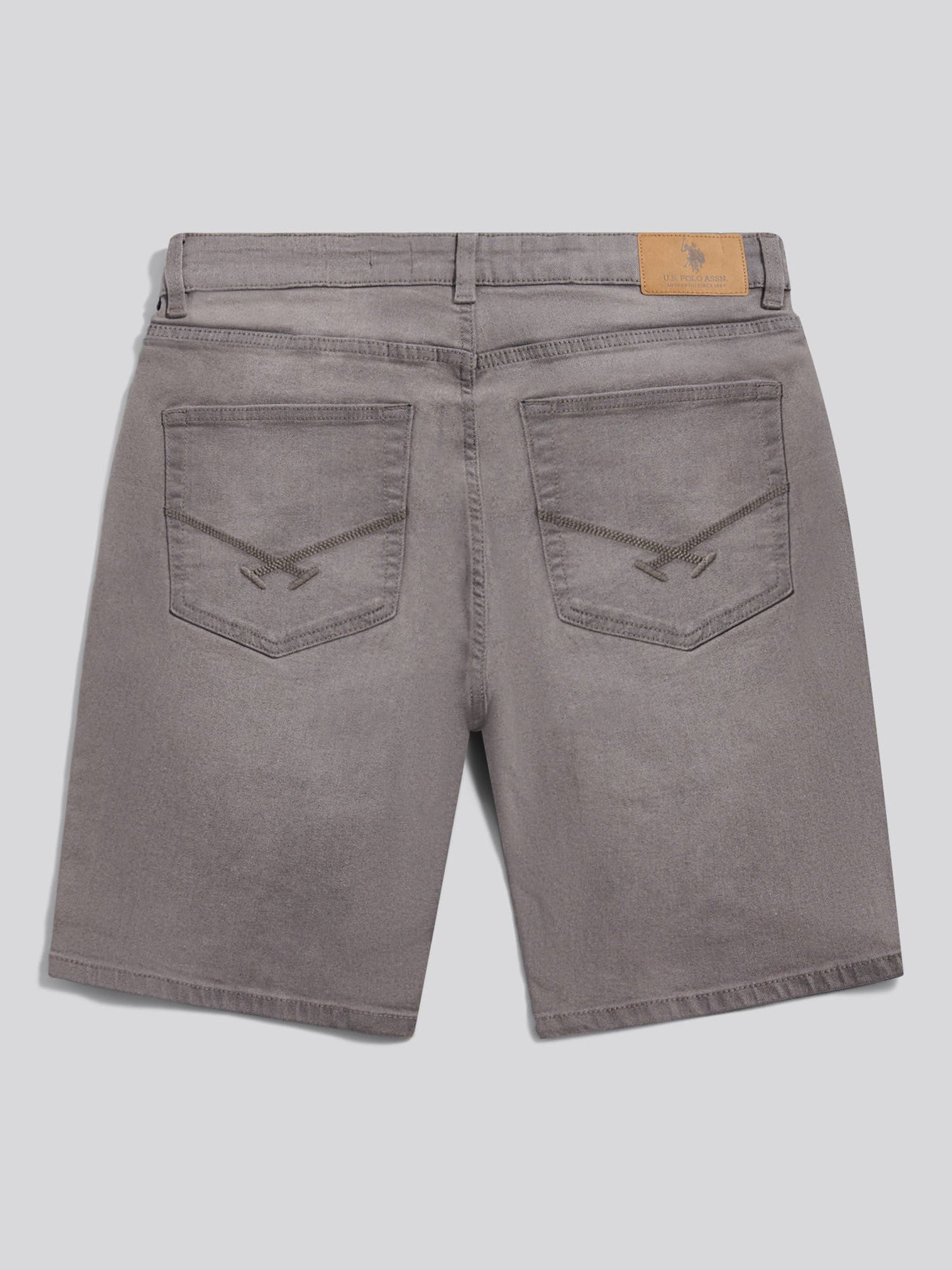 Mens Classic 5 Pocket Denim Shorts Grey Wash