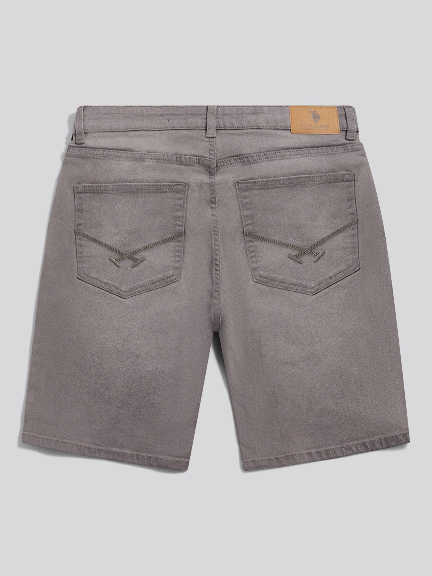 Mens Classic 5 Pocket Denim Shorts Grey Wash