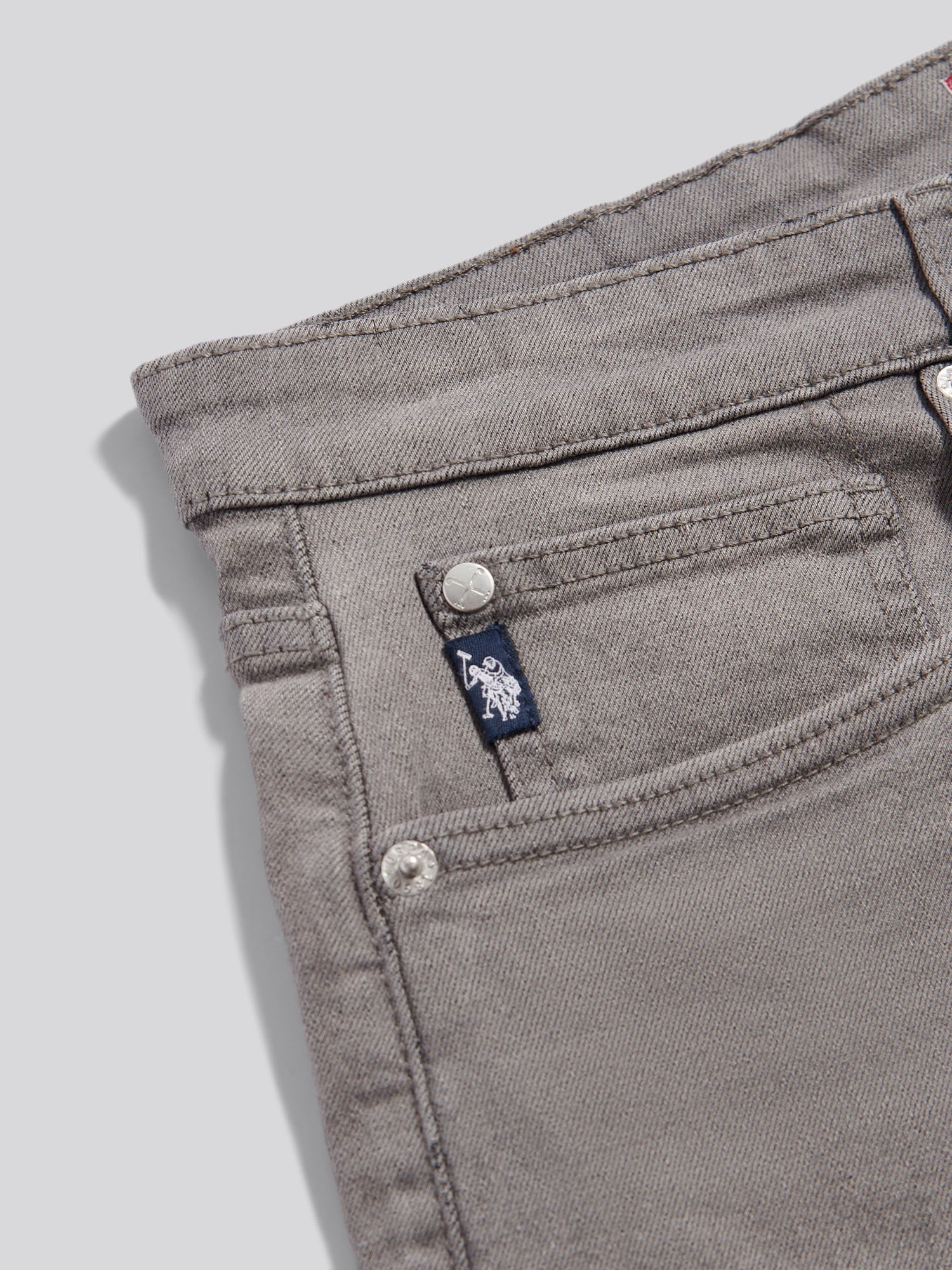 Mens Classic 5 Pocket Denim Shorts Grey Wash