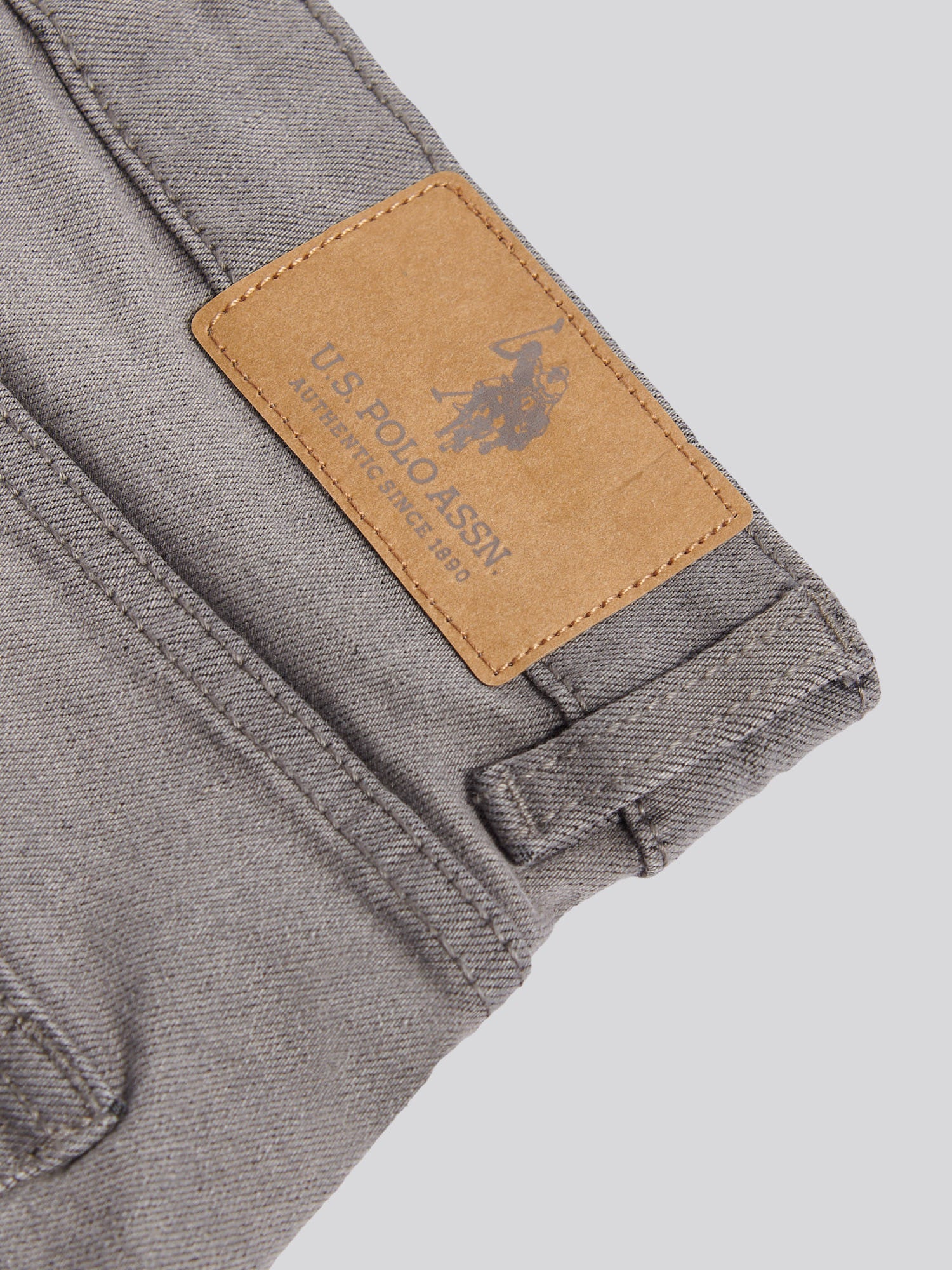Mens Classic 5 Pocket Denim Shorts Grey Wash