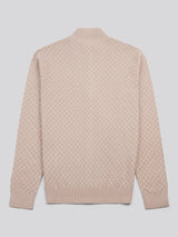 Mens Smart Checkerboard Zip Through Funnel in Atmosphere