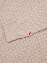 Mens Smart Checkerboard Zip Through Funnel in Atmosphere