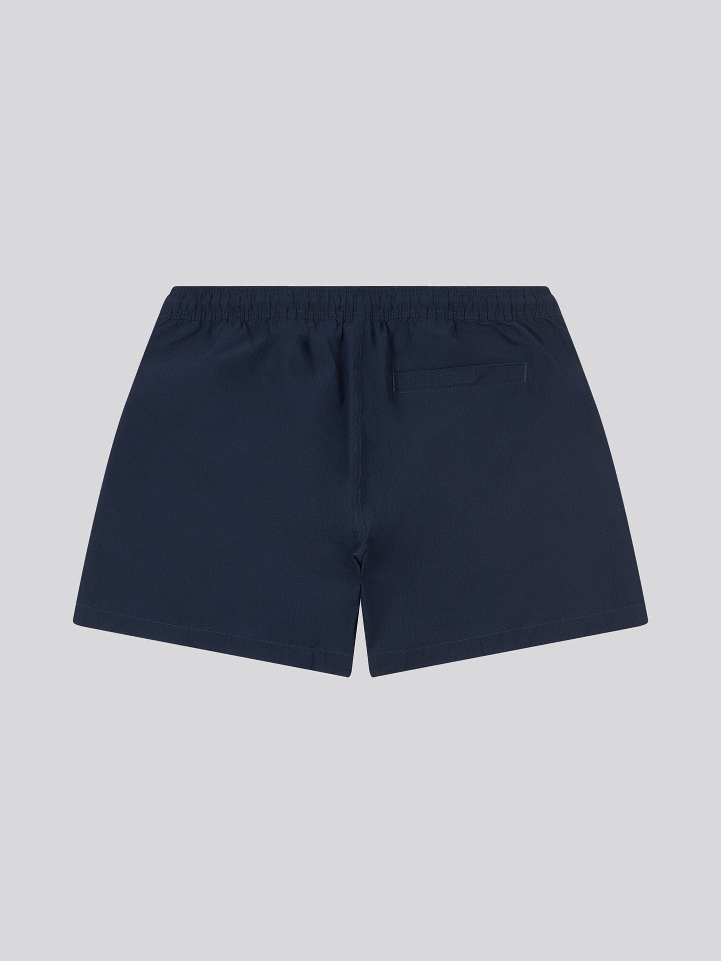 Mens Seersucker Swim Short in Dark Sapphire Navy