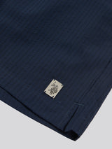 Mens Seersucker Swim Short in Dark Sapphire Navy