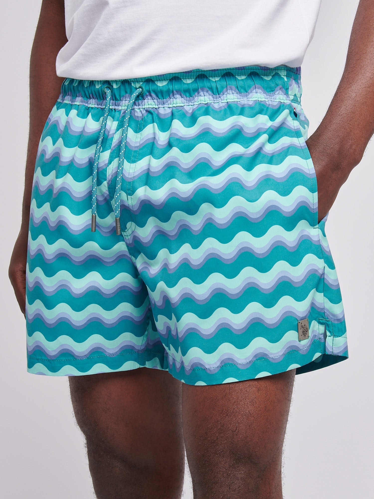 Mens Wave Swim Short in Alexandrite