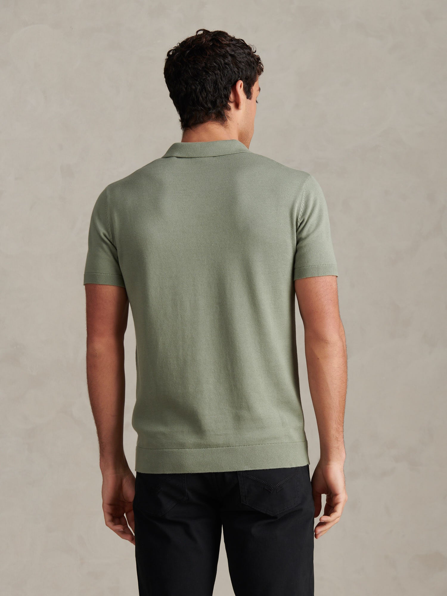 Mens Combed Cotton Double Horsemen Revere Polo Shirt Sea Spray
