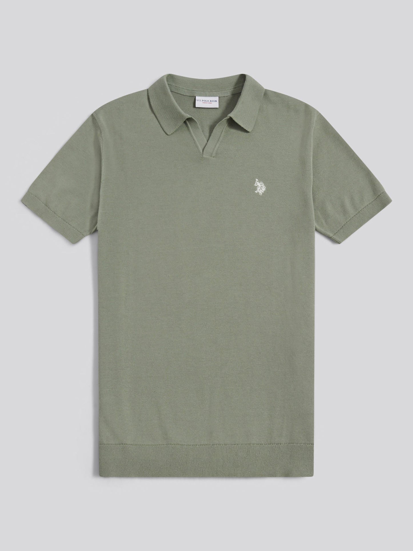 Mens Combed Cotton Double Horsemen Revere Polo Shirt Sea Spray