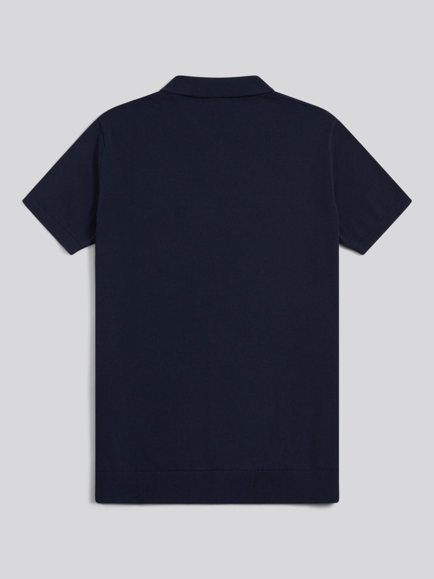 Mens Combed Cotton Double Horsemen Revere Polo Shirt Dark Sapphire Navy / Haute Red DHM