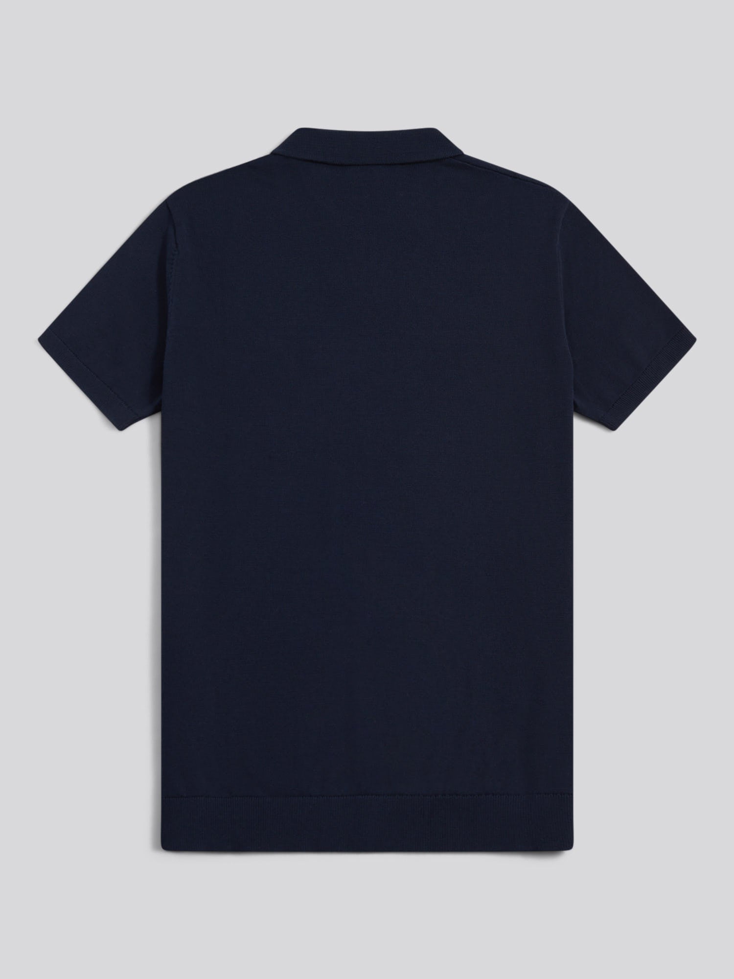 Mens Combed Cotton Double Horsemen Revere Polo Shirt Dark Sapphire Navy / Haute Red DHM